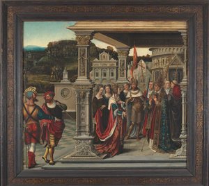 Sint Helena voor de paus in Rome, ca. 1510-1520 door Bernard van Orley