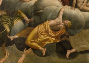 Apsis, Altaarstuk door Bernardino Gatti genaamd Il Sojaro voltooid door Giovanni Battista Trotti genaamd IL Malosso, Hemelvaart van de Maagd door Bernardino Gatti