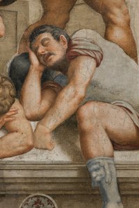 Counterfaccata, Bernardino Gatti, Opstanding 1529, Detail door Bernardino Gatti