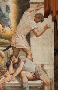 Counterfaccata, Bernardino Gatti, Opstanding 1529, Detail door Bernardino Gatti