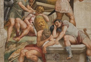 Counterfaccata, Bernardino Gatti, Opstanding 1529, (detail) door Bernardino Gatti