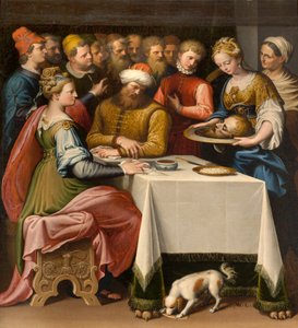 Kapel van Onze Lieve Vrouw van het Volk, Tweede span noordzijde, Banket van Herodes 1569 door Bernardino Campi