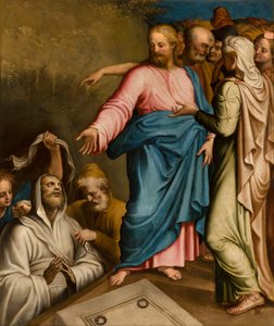 Kapel van het Heilig Sacrament, Eerste span zuidzijde, Voetwassing 1569 door Bernardino Campi