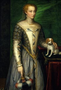 Portret van een vrouw, late jaren 1560 door Bernardino Campi