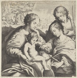 Het mystieke huwelijk van de heilige Catharina door Bernardino Capitelli