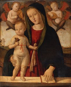 Madonna en Kind door Bernardino Fungai