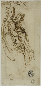 Zittende Maagd en Kind (recto); Zittende Maagd en Kind (verso) door Bernardino India