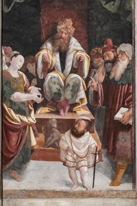 Detail van Het Martelaarschap van Sint-Catharina door Bernardino Lanino