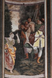 Detail van de Martelaarschap van Sint-Catharina