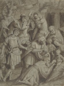 De aanbidding der wijzen, 1553 door Bernardino Lanino