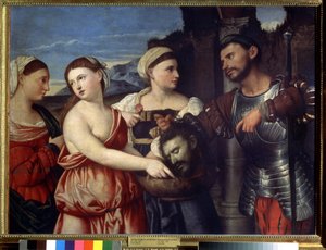 Salome. Salome met het hoofd van Johannes de Doper. door Bernardino Licinio