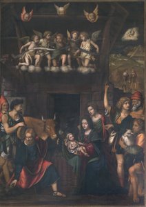 Aanbidding van de herders door Bernardino Luini
