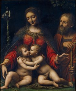 De Heilige Familie met Johannes de Doper door Bernardino Luini