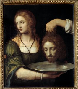 Salome ontvangt het hoofd van Johannes de Doper door Bernardino Luini