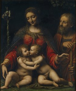De Heilige Familie met Johannes de Doper door Bernardino Luini