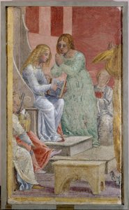 De kindertijd van de Maagd Maria in de tempel door Bernardino Luini