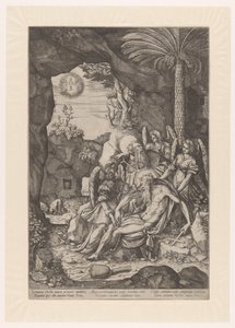 De heilige Antonius ontdekt het lichaam van de heilige Paulus de Heremiet door Bernardino Passeri