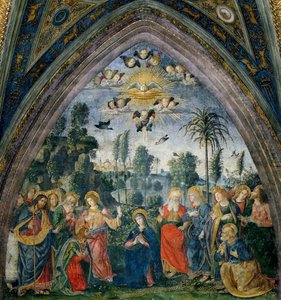 De nederdaling van de Heilige Geest Pinksteren, 1492-1495 door Bernardino Pinturicchio