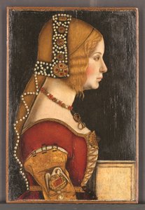 Portret van Isabella van Aragon, Hertogin van Milaan (1470-1524) door Bernardino de