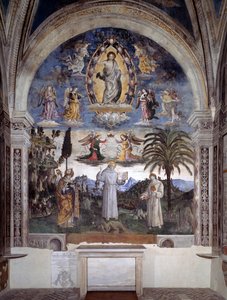 Glorie van Bernardino van Siena door Bernardino di Betto Pinturicchio