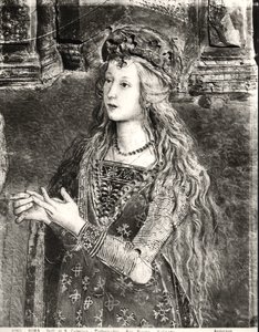 St. Catherine, mogelijk een portret van Lucrezia Borgia (1480-1519) uit de Levens van de Heiligen cyclus, Sala dei Santi, 1492-94