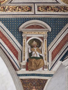 St. Gregorius de Grote, detail van de Kerkleraren (fresco)