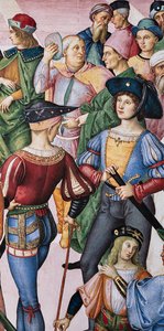 De Piccolomini-bibliotheek, noordoostmuur: Aeneas Sylvius wordt door keizer Frederik III tot dichterlaureaat gekroond, 27 juli