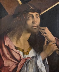 Christus draagt het kruis, eind 15e eeuw door Bernardino di Bosio Zaganelli