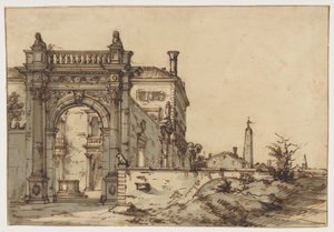 Een Venetiaanse villa door Bernardo Bellotto