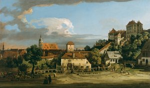 Pirna: De Obertor vanuit het zuiden, midden jaren 1750