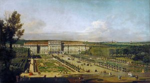 Schönbrunn Paleis gezien vanuit de tuinen