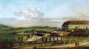 Het kasteel van Schlosshof gezien vanuit het noorden, tussen 1758 en 1761