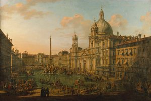 De Piazza Navona in Rome door Bernardo Bellotto