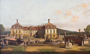 Het keizerlijk paleis van Sclosshof door Bernardo Bellotto