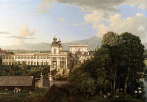 Het paleis van Wilanów gezien vanuit het zuiden. door Bernardo Bellotto