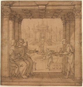 Illustratie uit Torquato Tassos Gerusalemme Liberata, 1586-1590 door Bernardo Castello
