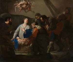 Aanbidding van de Herders door Bernardo Cavallino