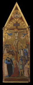 De Kruisiging (middenpaneel) (recto) door Bernardo Daddi