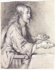 Christus bij Emmaus die het Brood Presenteert door Bernardo Strozzi