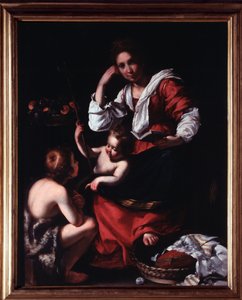 Voorstelling van de Heilige Familie met Sint Johannes de Doper (kind)