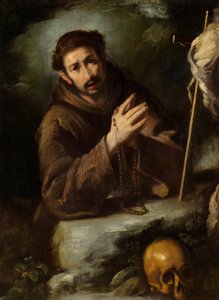 Sint Franciscus in gebed, ca. 1620/1630 door Bernardo Strozzi