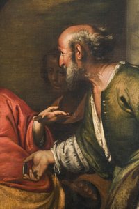 De Schatting, ca. 1631, (detail) door Bernardo Strozzi