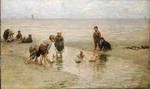 De regatta door Bernardus Johannes Blommers or Bloomers