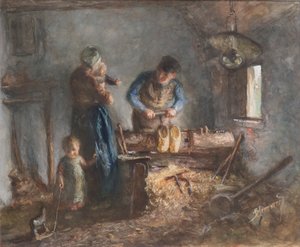 De sabotmaker door Bernardus Johannes Blommers or Bloomers