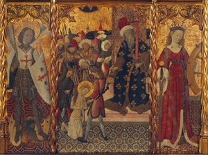 Sint-Michiel en Sint-Catharina, omlijsting van het martelaarschap van Sint-Eulalia van Barcelona