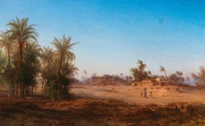 Een scène uit Egypte door Bernhard Fiedler
