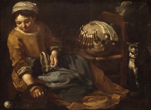 De kantwerkster, ca. 1665