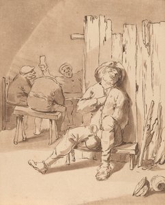 Dronken Boer in een Herberg, 1775 door Bernhard Schreuder