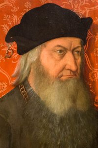 Portret van een oudere bebaarde man door Bernhard Strigel