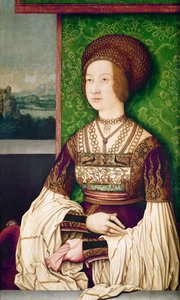 Portret van Bianca Maria Sforza, de tweede vrouw van Maximiliaan I, Heilige Roomse Keizer